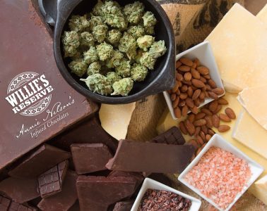 Weed and Edibles Top-down Shot