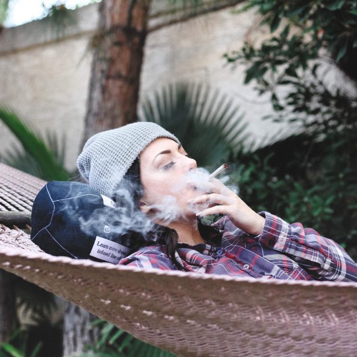 Smoking Weed in Hammock