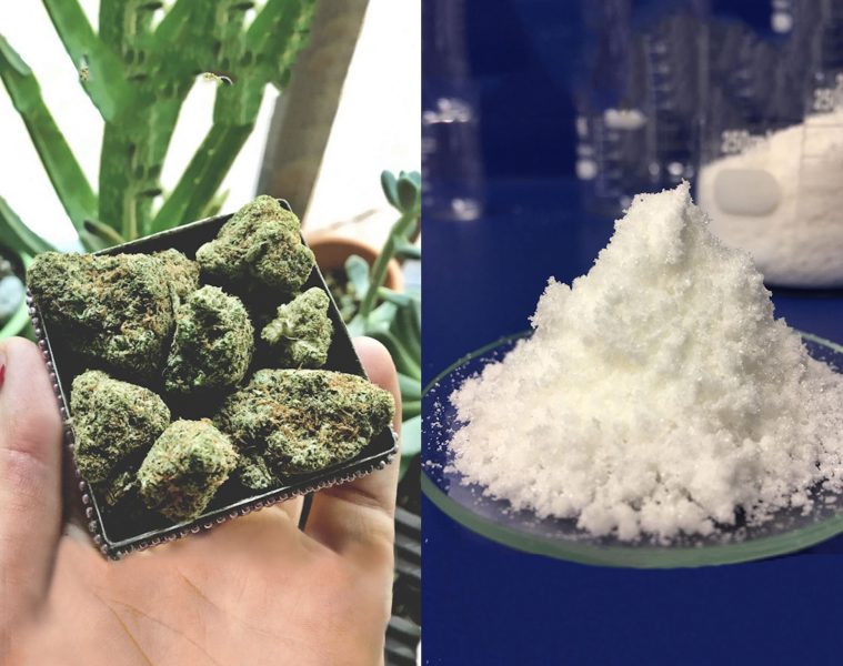 weed thca crystalline side by side